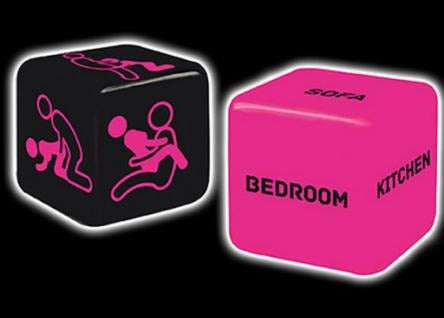 Seksdobbelstenen glow-in-the-dark
